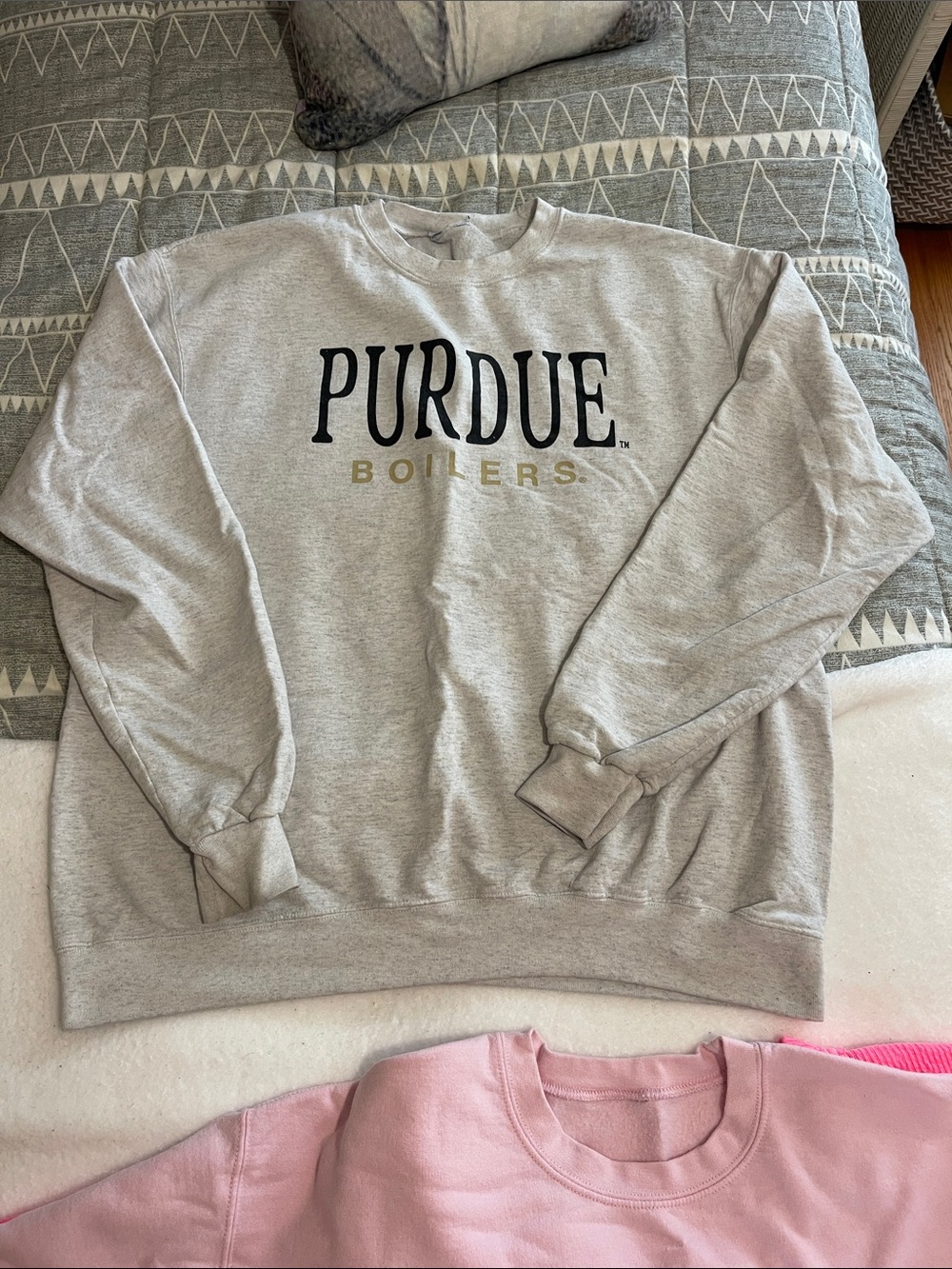 Boilers Gray Crewneck Sweatshirt - Women's